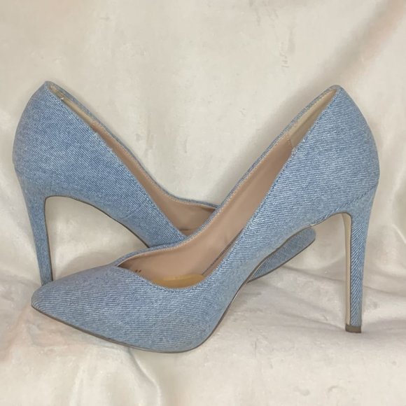Blue jeans denim style high heels - Picture 1 of 1